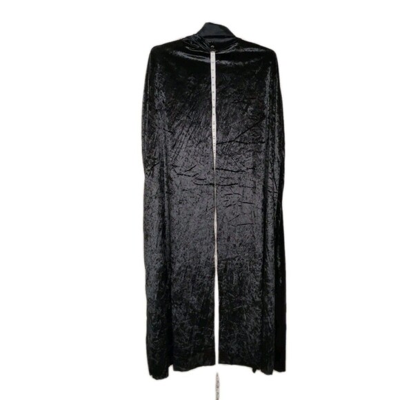 Country Silk Hooded Cape Black Adult One Size Fits All Costume Halloween Cosplay - Picture 9 of 16
